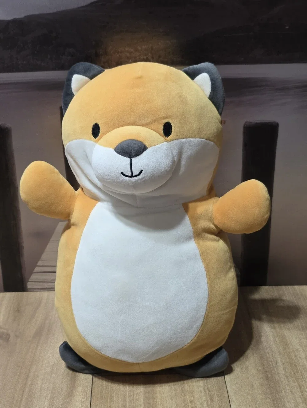 Squishmallows Bart The Fox Hug Mees Kellytoy Yellow and White Fox Plush